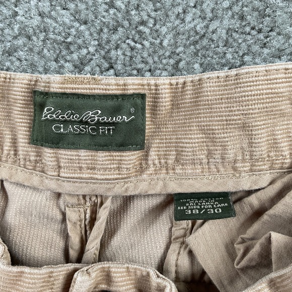 Eddie Bauer Classic Fit Corduroy Pants Mens 36x30 Beige Cotton Casual - Picture 4 of 5